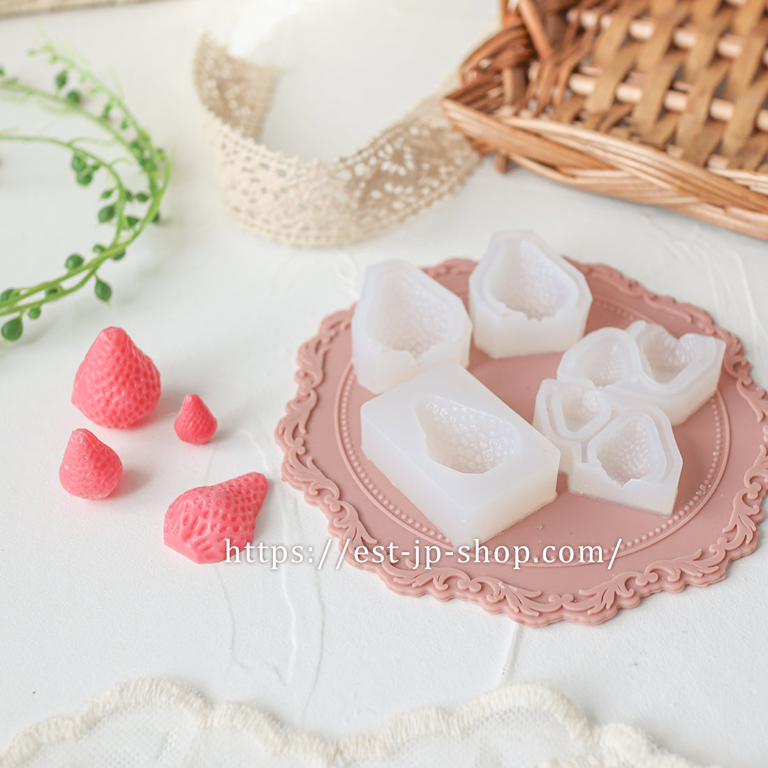 Set of 4 types of strawberries