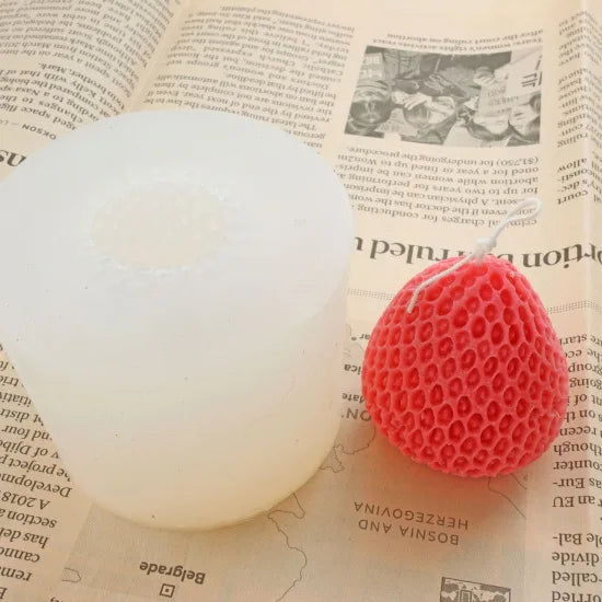 Large strawberry silicone mold