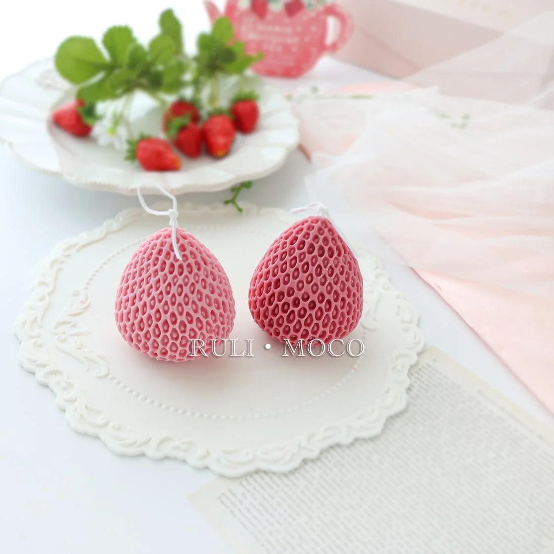 Big strawberry silicone mold