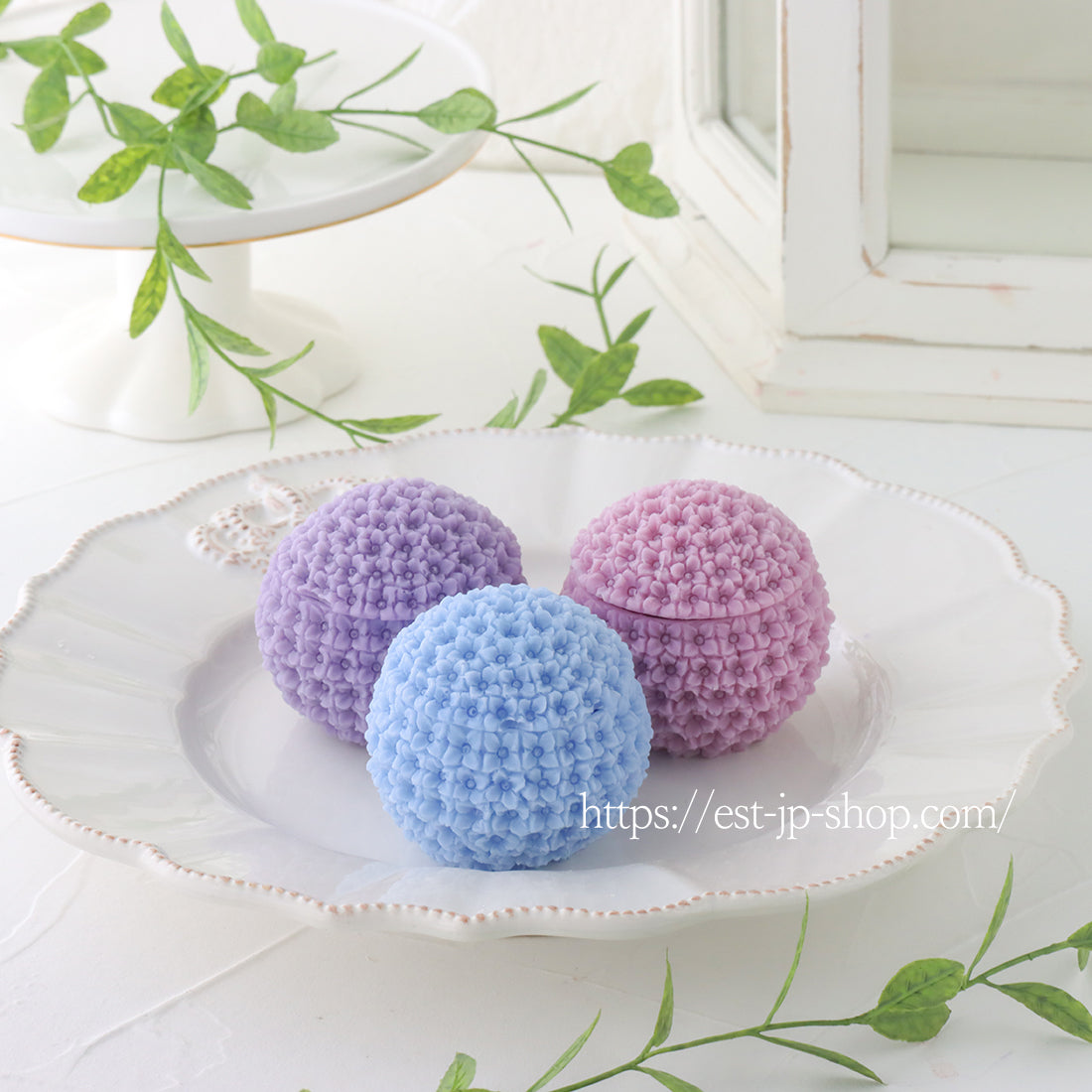 紫陽花の小物入れ (ボール)