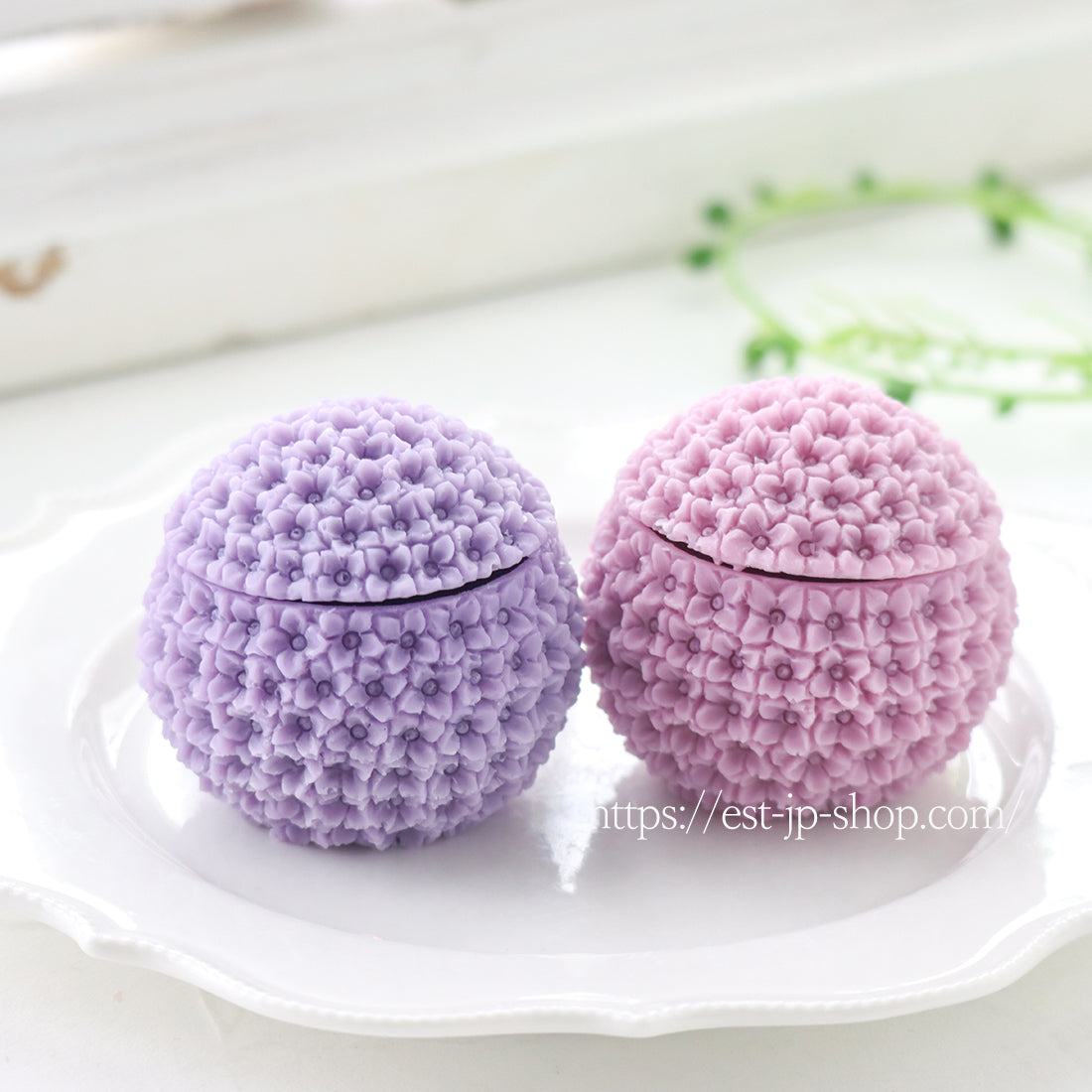 紫陽花の小物入れ (ボール)