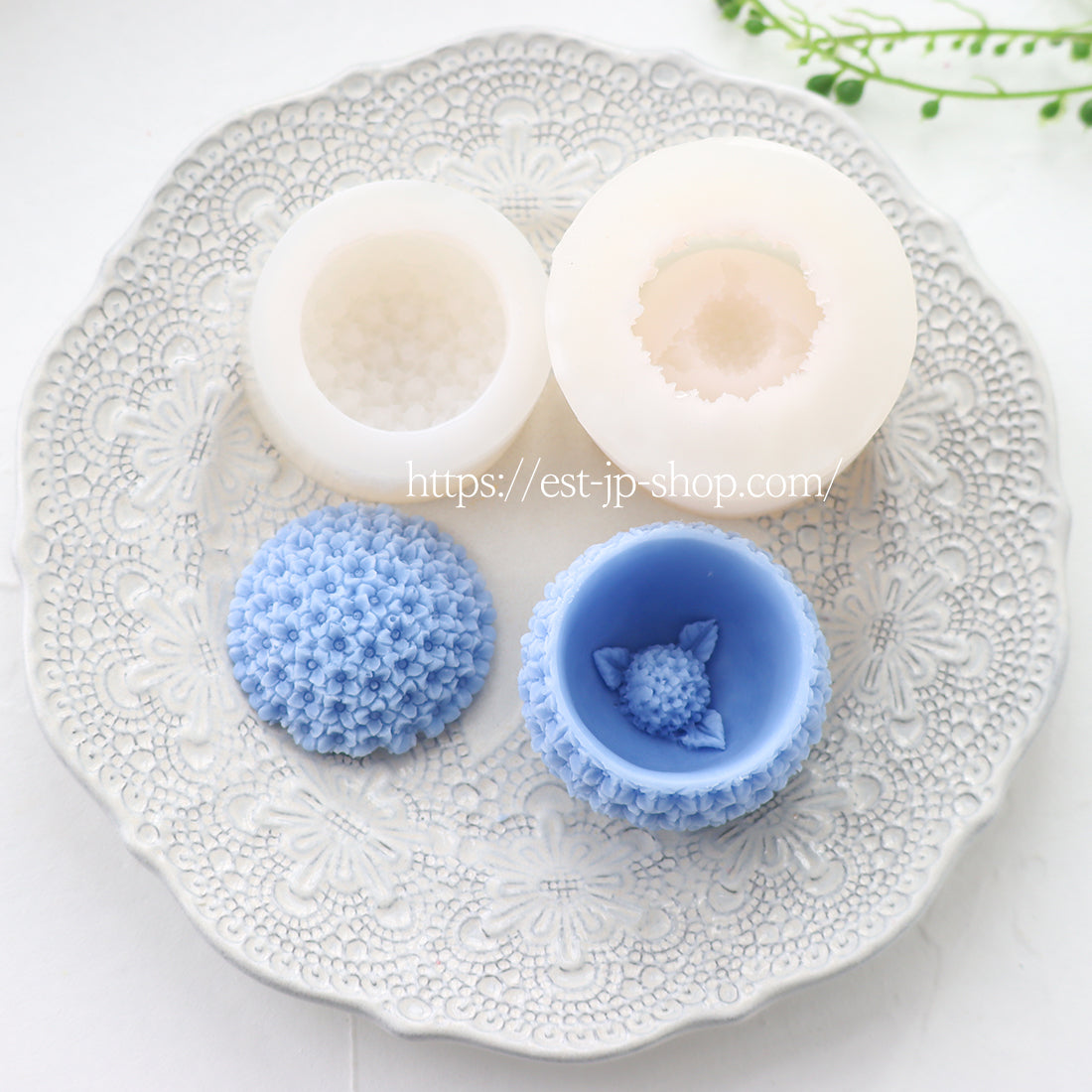 紫陽花の小物入れ (ボール)