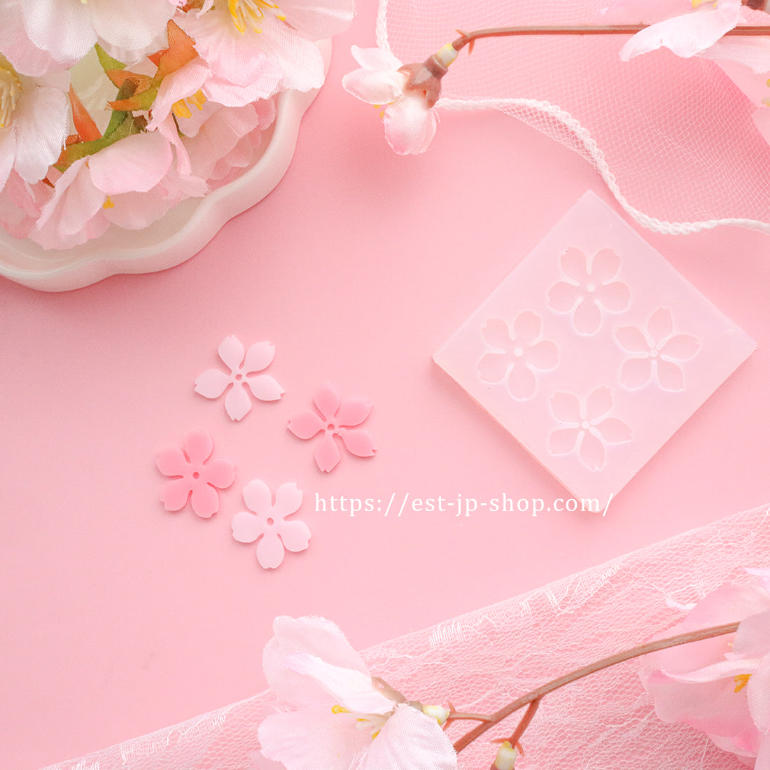 桜のシリコンモールド(薄型)