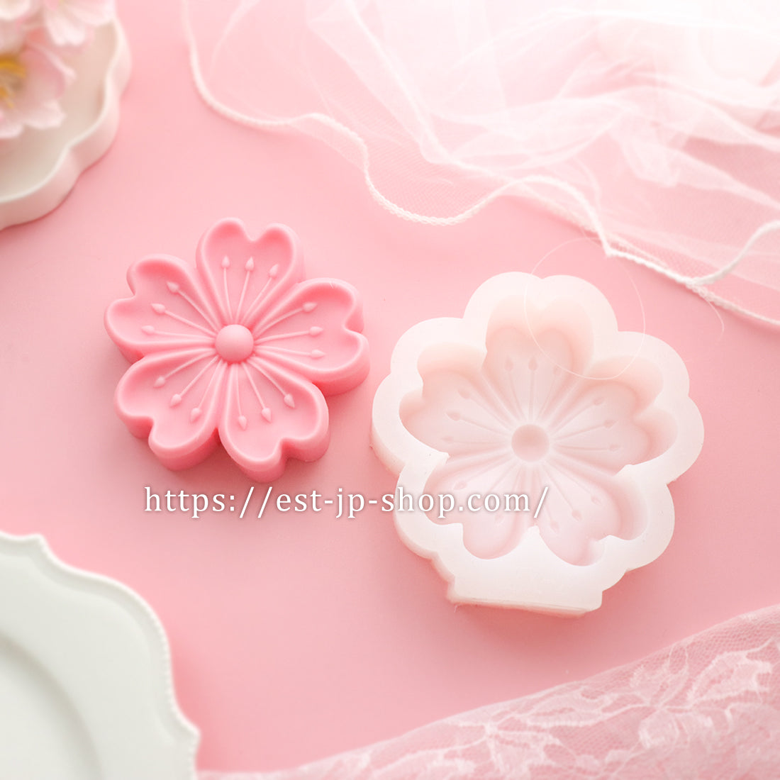 大きな桜のシリコンモールド