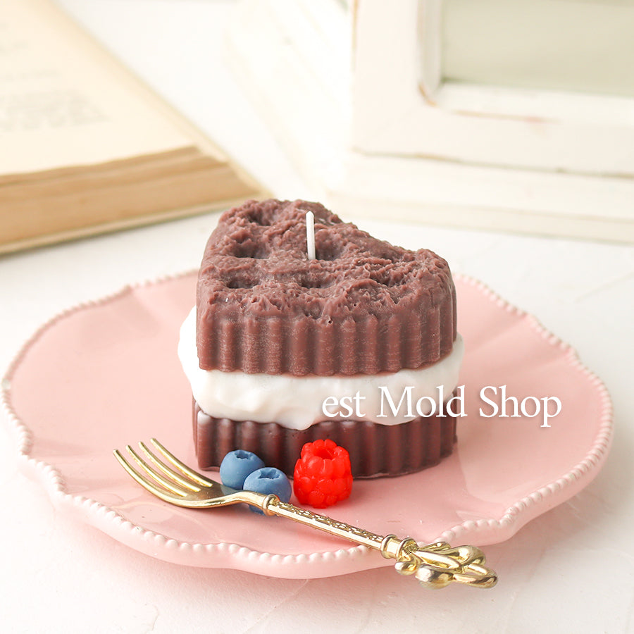 ハートのブラウニーケーキ