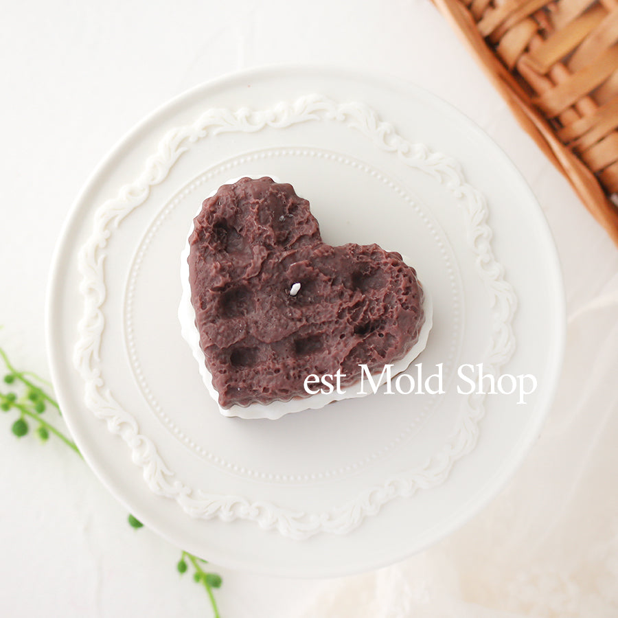 ハートのブラウニーケーキ