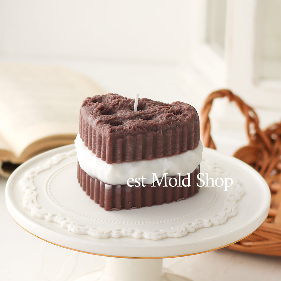 ハートのブラウニーケーキ