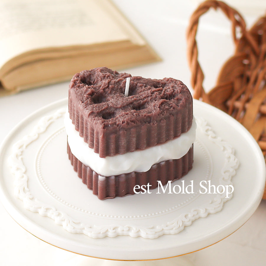 ハートのブラウニーケーキ