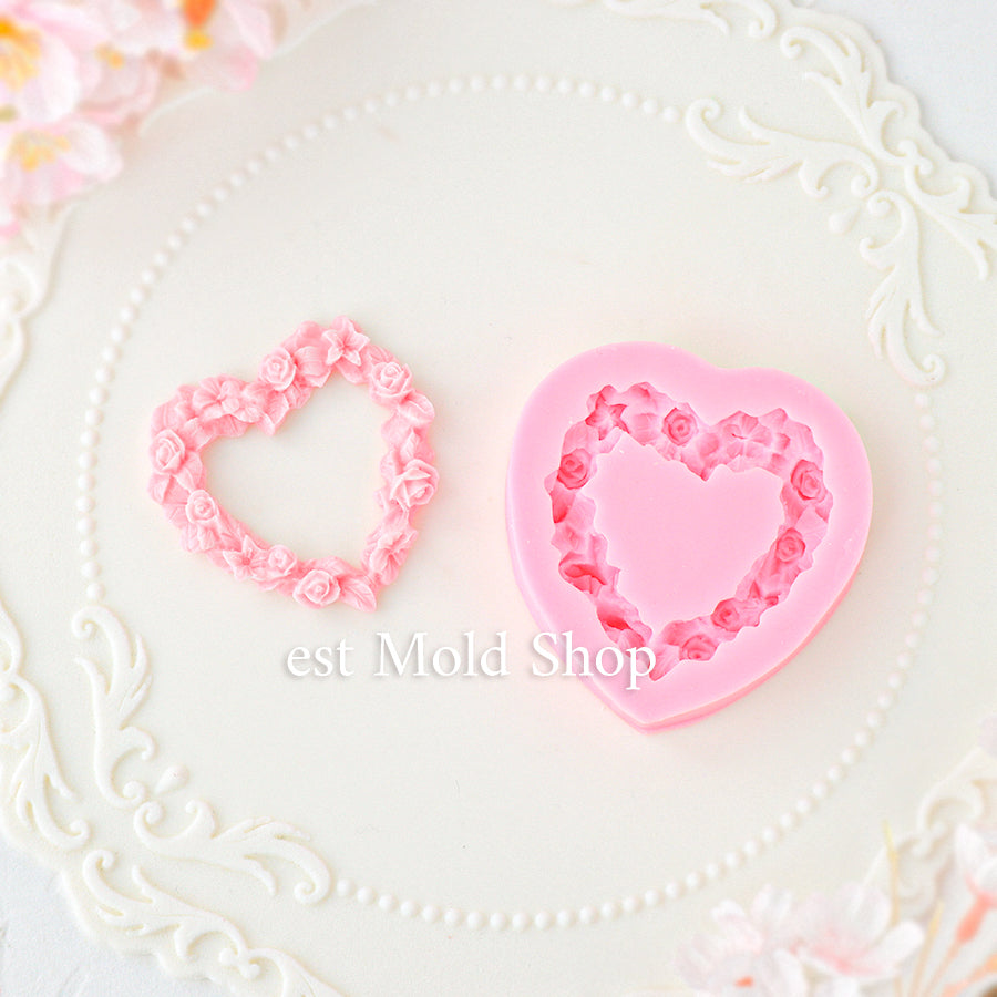 ハートのローズリース