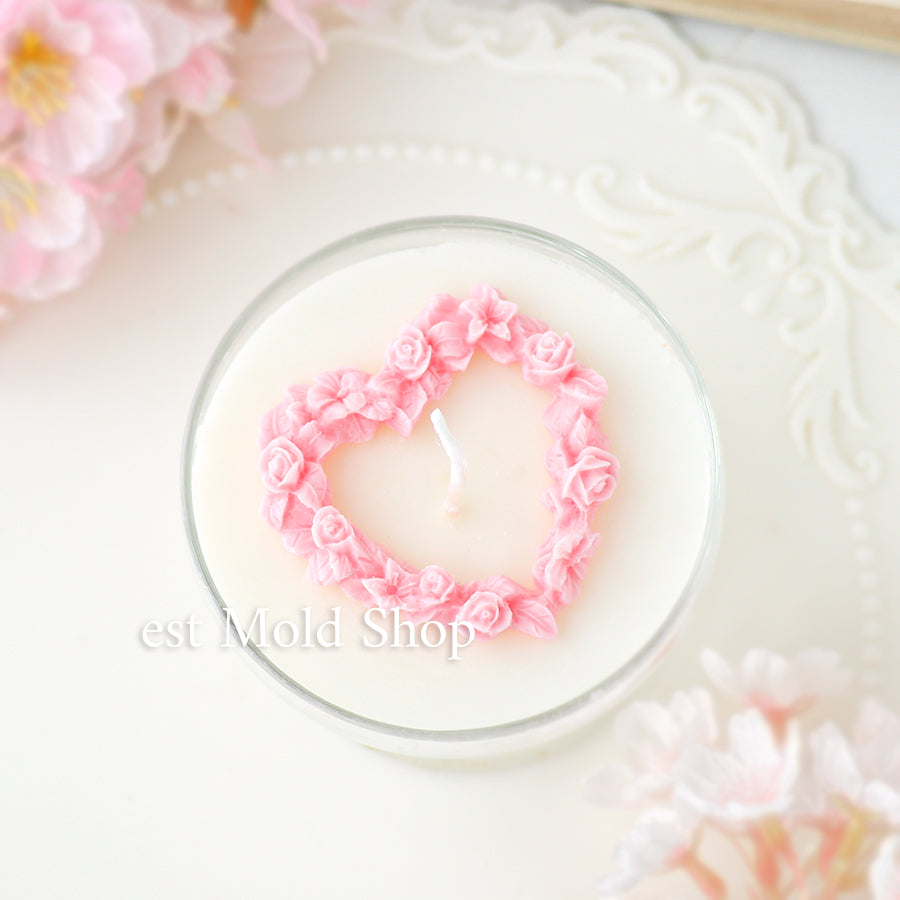 ハートのローズリース