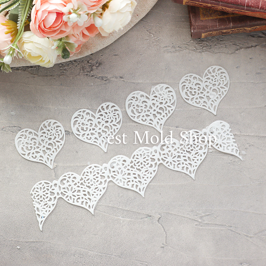 Heart Lace Mat Silicone Mold