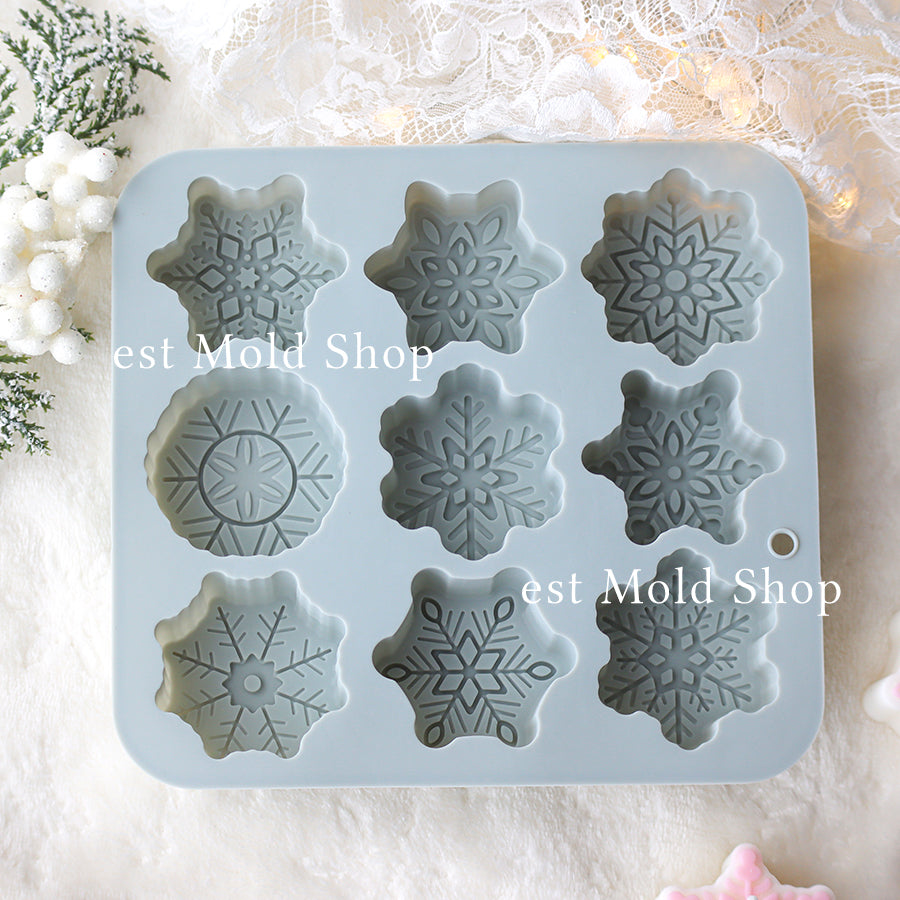 Nine Types of Snowflakes